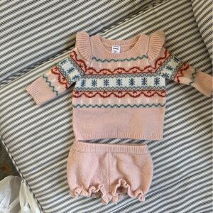 Nordstrom Pink and Multicolor Kids Sweater Set